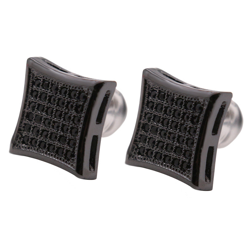 Diamond Flash Gold Stud Earrings