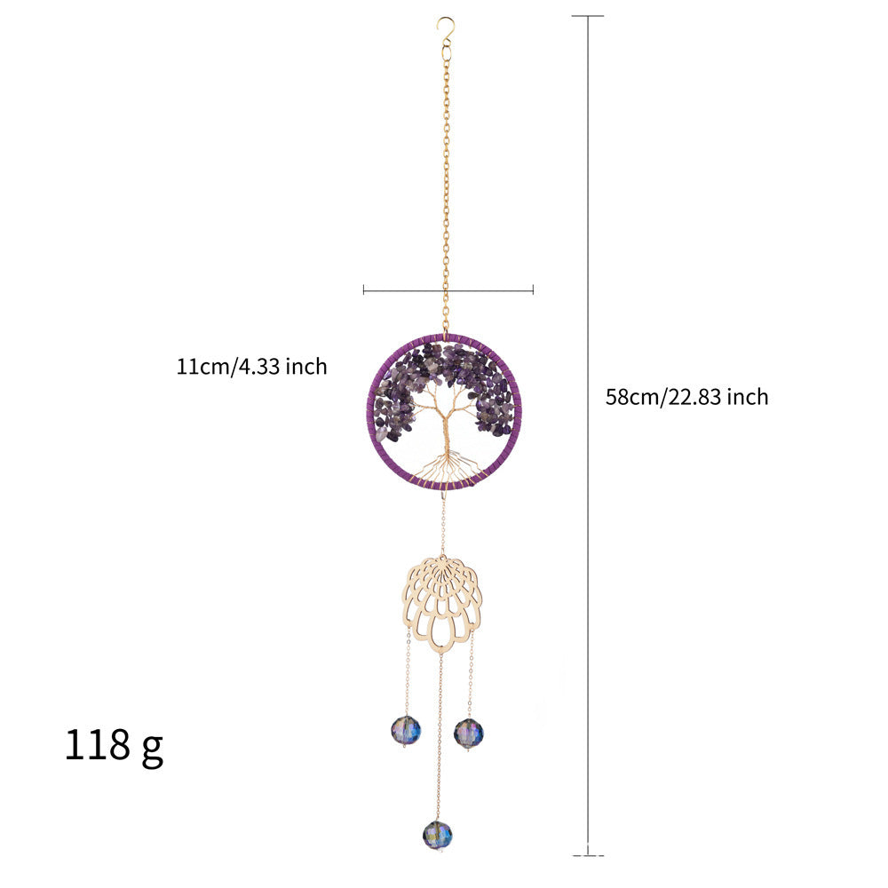 Four Color Crystal Lucky Tree Sun Catcher Charm