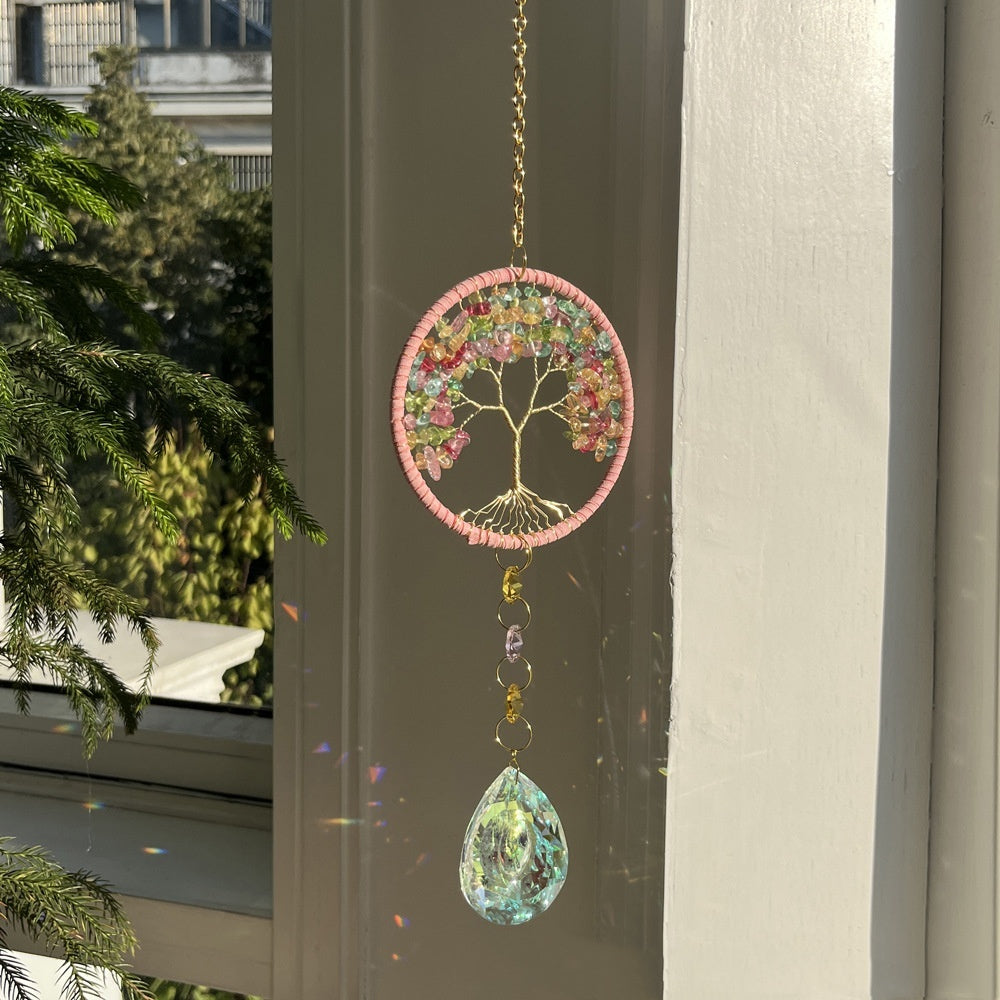 Four Color Crystal Lucky Tree Sun Catcher Charm