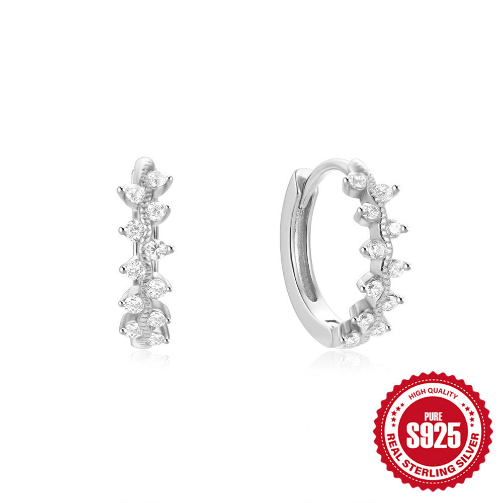 TwistGlow Zircon Earrings Sterling Silver