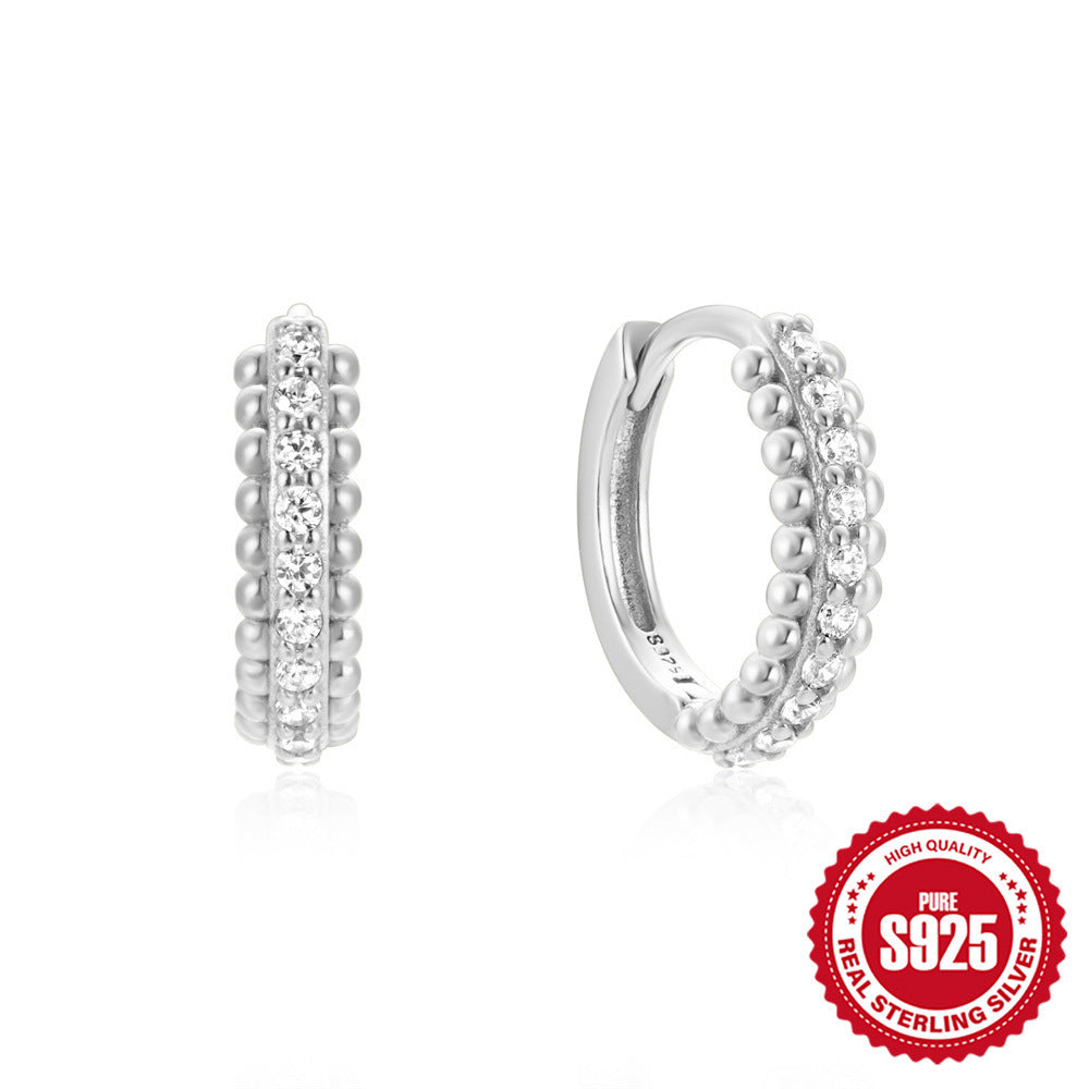 TwistGlow Zircon Earrings Sterling Silver