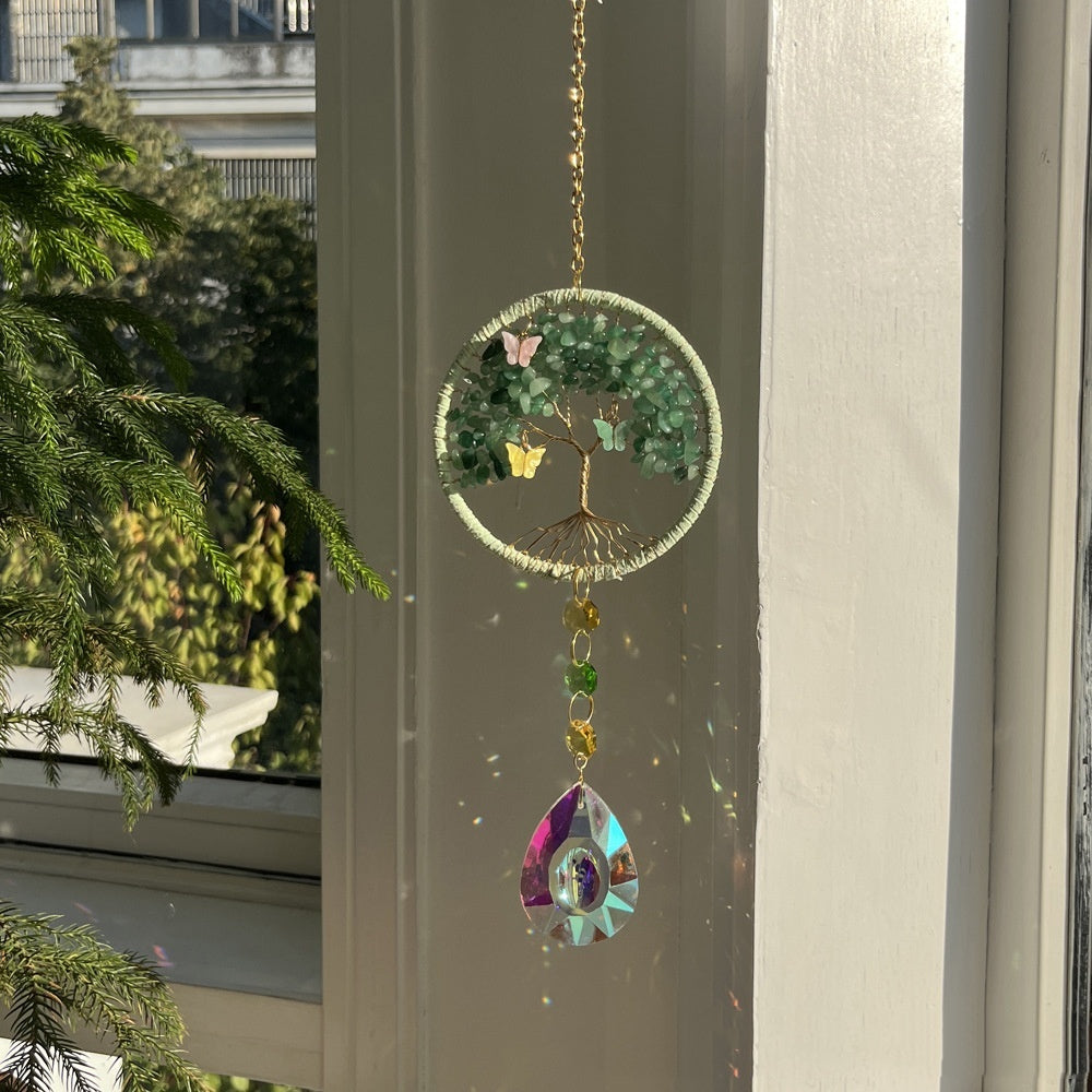 Four Color Crystal Lucky Tree Sun Catcher Charm