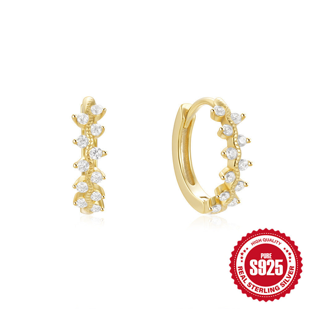 TwistGlow Zircon Earrings Sterling Silver