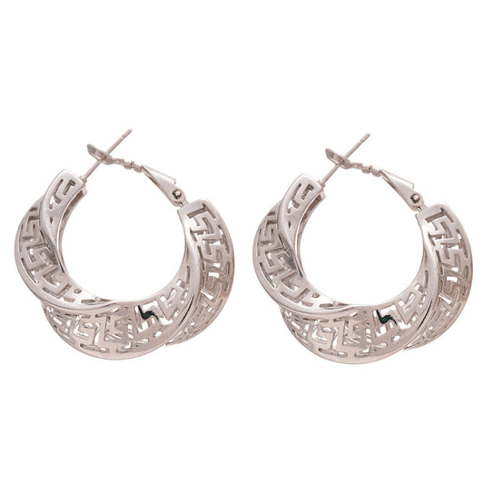 TwistAura Hollow Stud Earrings