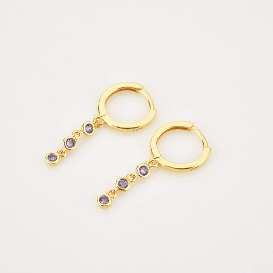 Starlit Round Zircon Dangles