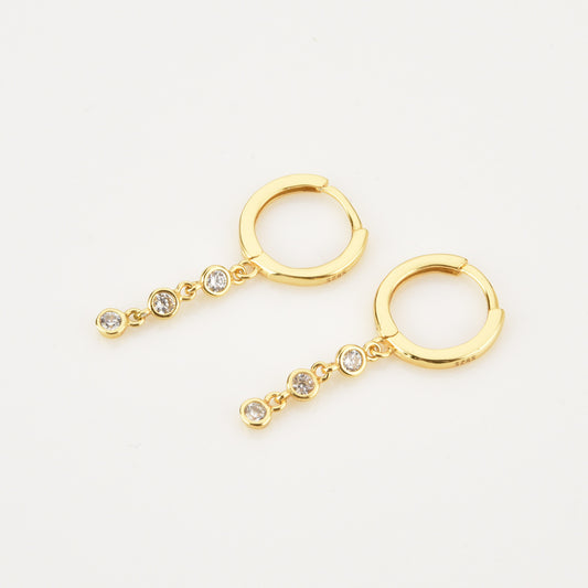 Starlit Round Zircon Dangles