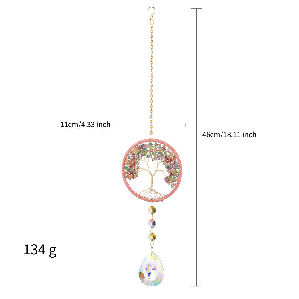 Four Color Crystal Lucky Tree Sun Catcher Charm