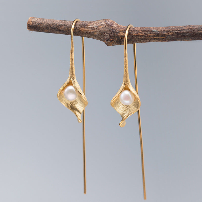 Silver Petal Grace Earrings