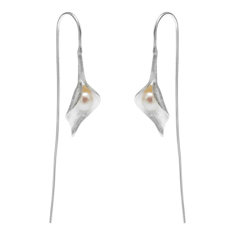 Silver Petal Grace Earrings